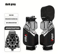 Bolsa de golf PGM Anti-Collision - aislado de nailon negro y con cintas de cabeza patentadas, aislamiento para hombres y mujeres, bolsa de golf | Bolsa de golf elegante | Bolsa de golf duradera