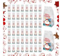 Bolsa De Golosinas De Navidad | 50 Piezas Bolsa De Caramelos - Para Guardar Galletas Festivas | Para Chocolate, Frutas, Favores De Fiesta, Reuniones Familiares, Oficina, Profesores, Estudiantes