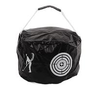 Bolsa de golpeo para golf, bolsa de entrenamiento de swing de golf de PVC impermeable con superficie lisa y diseño con cremallera para principiantes, bolsa compacta para prácticas (Negra)