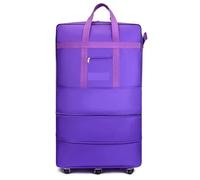 Bolsa de Gran Capacidad for Equipaje aerolínea, Cubos Embalaje rodantes, Rueda Universal móvil, Bolsa Viaje Plegable Oxford for Almacenamiento(Purple 95X48X28)