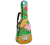 Bolsa de guitarra acústica de 42 pulgadas con mochila acolchada gruesa a prueba de golpes para guitarra clásica Bass Folk Animal Selfie Farm