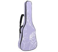 Bolsa de guitarra acústica de 42 pulgadas con mochila acolchada gruesa a prueba de golpes para guitarra clásica Bass Folk Floral Purple