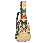 Bolsa de guitarra de tamaño completo, funda de transporte impermeable para guitarras eléctricas acústicas clásicas, flores de manzanilla en acuarela, Multicolor 04, 42.9x16.9x4.7 in, Mochila informal