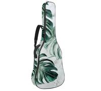 Bolsa de guitarra de tamaño completo, funda de transporte impermeable para guitarras eléctricas acústicas, clásicas, acuarela, bonito búho en invierno, bufanda roja y blanca, Multicolor 06,
