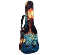 Bolsa de guitarra de tamaño completo, funda de transporte impermeable para guitarras eléctricas acústicas clásicas, patrón de girasoles amarillos de acuarela, Multicolor 04, 42.9x16.9x4.7 in, Mochila