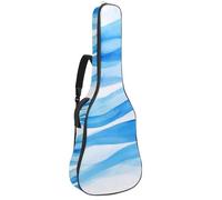 Bolsa de guitarra de tamaño completo, funda de transporte impermeable para guitarras eléctricas acústicas clásicas, flores de margaritas blancas y negras, Multicolor 10, 42.9x16.9x4.7 in, Mochila