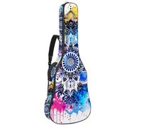 Bolsa de guitarra de tamaño completo, funda de transporte impermeable para guitarras eléctricas acústicas clásicas, flores de manzanilla en acuarela, Multicolor 05, 42.9x16.9x4.7 in, Mochila informal