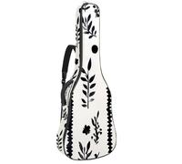 Bolsa de guitarra de tamaño completo, funda de transporte para bajo eléctrico, guitarra clásica, arte bohemio, rayas blancas y negras, Multicolor 06, 42.9x16.9x4.7 in, Mochila informal