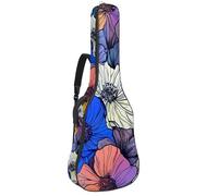Bolsa de guitarra de tamaño completo, funda de transporte para bajo eléctrico, guitarra clásica, arte bohemio, rayas blancas y negras, Multicolor 03, 42.9x16.9x4.7 in, Mochila informal