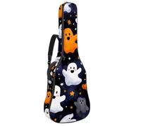 Bolsa de guitarra de tamaño completo, funda de transporte para bajo eléctrico, guitarra clásica, bonitos fantasmas de Halloween de 40, 41 y 42 pulgadas, Multicolor 03, 42.9x16.9x4.7 in, Mochila