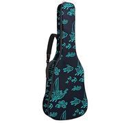 Bolsa de guitarra impermeable con cremallera suave para guitarra acústica y clásica, funda para guitarra eléctrica popular, diseño de barco de pescado, color oscuro