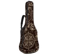 Bolsa de guitarra impermeable con cremallera suave para guitarra, bajo, acústico y clásica, bolsa para guitarra eléctrica clásica clásica y viejo mundo náutico, brújula