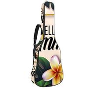 Bolsa de guitarra impermeable con cremallera, suave para guitarra, bajo, acústico y clásico, bolsa para guitarra eléctrica, Hello Summer Exotic Leaves Frangipani Flower