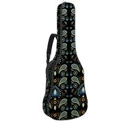 Bolsa de guitarra impermeable con cremallera suave para guitarra, bajo acústico y clásico folk guitarra eléctrica bolsa mandala negro