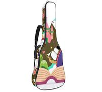 Bolsa de guitarra impermeable con cremallera, suave para guitarra, bajo, acústico y clásico, para guitarra eléctrica, para abrir el mundo de hadas en libros