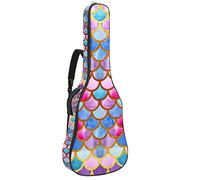 Bolsa de guitarra impermeable con cremallera suave para guitarra, bajo, acústico y clásico, para guitarra eléctrica, báscula de sirena colorida