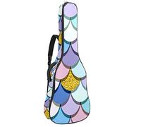 Bolsa de guitarra impermeable con cremallera suave para guitarra, bajo, acústico y clásico, para guitarra eléctrica, báscula de sirena colorida