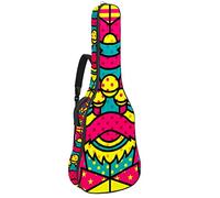 Bolsa de guitarra impermeable con cremallera, suave para guitarra, bajo, acústico y clásico, para guitarra eléctrica, cabeza de león, Chinesse Modern Pop Art Vector