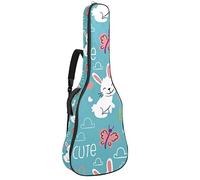 Bolsa de guitarra impermeable con cremallera, suave para guitarra, bajo, acústico y clásico, para guitarra eléctrica, bolsa de conejo, abeja, mariposa, pollo, nube, amor, garabateo