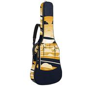 Bolsa de guitarra impermeable con cremallera, suave para guitarra, bajo, acústico y clásico, para guitarra eléctrica, bolsa de viento cerca de los molinos del ferrocarril