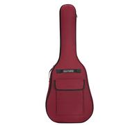 Bolsa de guitarra para guitarra de tela Oxford 600D ajustable de 40/41 pulgadas, mochila suave impermeable con asa de trampa para el hombro, funda clásica de gran capacidad, rojo oscuro, Dark Red