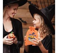Bolsa De Halloween Con Cordón Para Golosinas,Saquitos De Dulces Fantasma Y Calabaza - 4 Unidades Bolsas Portátiles Con Cordón Para Colegio, Fiesta, Guardería, Aula, Golosinas, Tentempiés