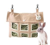 Bolsa de heno de conejo, Bolsa de alimentación de heno para colgar de gran capacidad de 3 agujeros para hámsteres, Alimentador de bolsas de heno para conejos de gran capacidad, conejos, animales peque