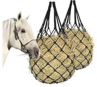Bolsa de heno for caballos. Red de alimentación lenta for caballos. Bolsa de viaje for establos. Cubo de heno for caballos. Se utiliza for alimentar y manejar caballos domésticos. Reducción de desperd