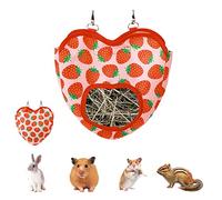 Bolsa De Heno, Nailon Plegable Bolsa De Heno De Conejo, Bolsa Heno para Petits Animaux Tels Que Ardilla, Conejo, Chinchillas Et Hurones (Fresa)