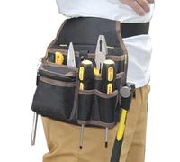Bolsa De Herramientas Con Cinturón, Organizador De Herramientas Con Almacenamiento, Cinturón Organizador De Tela Oxford Para Carpinteros Electricistas Jardineros Con Porta Martillos Medidores Y