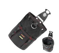 Bolsa de herramientas de carpintero | Bolsa de almacenamiento de herramientas de carpintería con clip para cinturón, bolsa organizadora de cintura pequeña para cinta métrica, taladros y