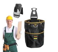 Bolsa de herramientas de carpintero de cintura pequeña, bolsa de herramientas de cintura | Bolsa de utilidad impermeable para carpintería | Lanzamiento rápido, organizadores de hardware de bolsillos d
