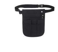 Bolsa de herramientas de cintura ajustable, organizador de múltiples bolsillos para aseo de mascotas, enfermería, seguridad y jardinería, hecha de tela Oxford duradera, resistente al agua y (negro)