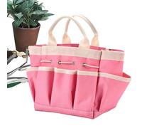 Bolsa de herramientas de jardinería - Bolsa de herramientas impermeable con múltiples bolsillos para exteriores, bolsa de herramientas multifuncional de tela Oxford, resistente, rosa, ver descripción
