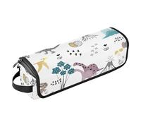 Bolsa de herramientas de peluquería con alfombra resistente al calor, bolsa de almacenamiento portátil para rizador, plancha de pelo, cepillos, pinzas y gomas para el cabello