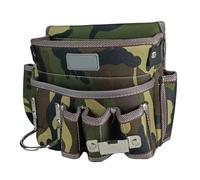 Bolsa de herramientas de técnico resistente con múltiples bolsillos, bolsa de cintura remachada, organizador de herramientas