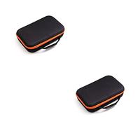Bolsa de herramientas de tela de buey vacía para almacenamiento de taladros, cierre de cremallera, bolsa de trabajo, reutilizable, funda protectora para exteriores (2pcs Naranja, L(33 * 22.5 * 9cm))