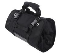 Bolsa de Herramientas Enrollable, Bolsa de Almacenamiento de Herramientas Bolsillos Desmontables Tacto Suave Tres Compartimentos para Electricista para Kits de Reparación (BLACK)