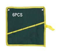 Bolsa de Herramientas Enrollable Portátil, 6 Bolsillos Rollo de Herramientas Org 1 Pieza Llave Inglesa de Lona Bolsa de Almacenamiento Enrollable para Herramientas Verde 6