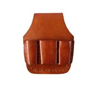 Bolsa de herramientas multifuncional de cuero vacuno profesional para electricista, carpintero, resistente al desgaste, impermeable, bolsa de herramientas de almacenamiento (12 x 14 x 0,5 cm)