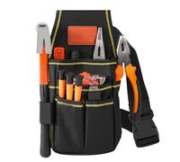 Bolsa de herramientas para electricista - Riñonera para herramientas | Organizador ajustable reforzado resistente para la construcción Reparación Automotriz Industrial Almacén Jardinería
