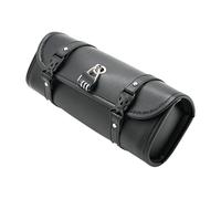 Bolsa de herramientas para motocicleta, bolsa para manillar de horquilla delantera de motocicleta con bloqueo, impermeable, piel sintética, alforja retro para manillar de horquilla delantera de