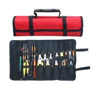 Bolsa de herramientas portátil 22 bolsillos 600D Oxford lona bolsa de herramientas enrollable grande bolsa organizadora, fácil almacenamiento y portátil mejor para artesanía Handymen Repairmen, rojo