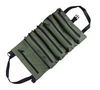 Bolsa de herramientas resistente y duradera para reparación de coche, bolsa enrollable de lona portátil para almacenamiento de herramientas (1, verde)