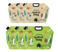 Bolsa de hidratación 2 Piezas, Bolsa de Almacenamiento de Agua Plegable, Bolsa de Agua con válvula, sin BPA con Grifo, 8 litros, Uso Interior y Exterior (Verde y Amari Light Yellow and Green 2 Piezas