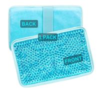 Bolsa de hielo de gel con correa, 1 paquete reutilizable, compresa caliente y fría para rodilla, hombro, pie, espalda, tobillo, cuello, cadera, codo, muela del juicio, 7.76 x 4.93 pulgadas (azul)