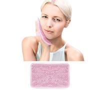 Bolsa de hielo de gel con correa, reutilizable, compresa caliente y fría (terapia para dolor, hinchazón, lesiones de rodilla, hombro, pie, espalda, tobillo, cuello, cadera, codo) (rosa)