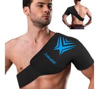 Bolsa de hielo para hombro, manguito rotador, terapia de frío, flexible, reutilizable, de gel, envoltura de compresión para lesiones, alivio del dolor y tendinitis, recuperación después de cirugía de