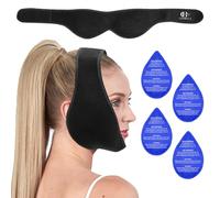 Bolsa de hielo para la cabeza de los dientes del juicio, bolsa de hielo facial para muelas del juicio, bolsa de hielo de mandíbula para cirugía oral facial con 4 paquetes de gel frío caliente para