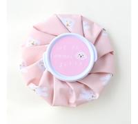 Bolsa de hielo para terapia de calor y frío, funda de tela reutilizable para aliviar dolores musculares y artritis, alternativa al paquete de calor para microondas, 14 x 14 cm, azul (rosa)